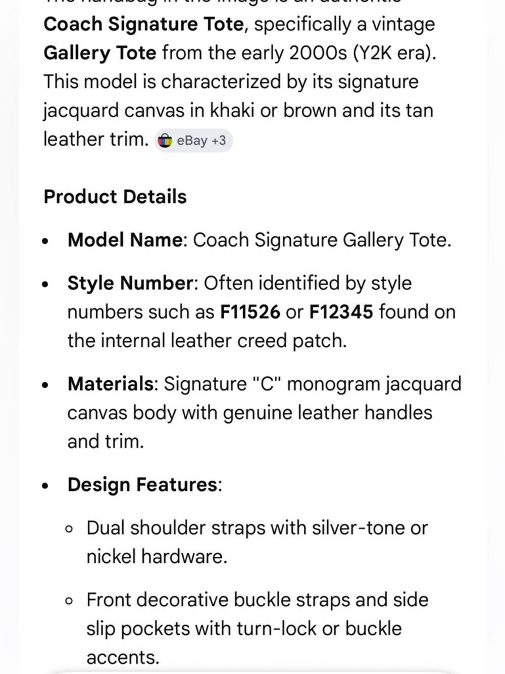 Coach Signature Jacquard Mini C Gallery Tote Bag Y2K - Picture 13 of 13